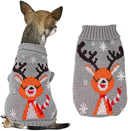 cobee Noel Pet Kazak Küçük Köpekler için, triko Sıcak Bataklık/Kız Köpek Giysileri ile Noel Ren Geyiği Baskı Noel