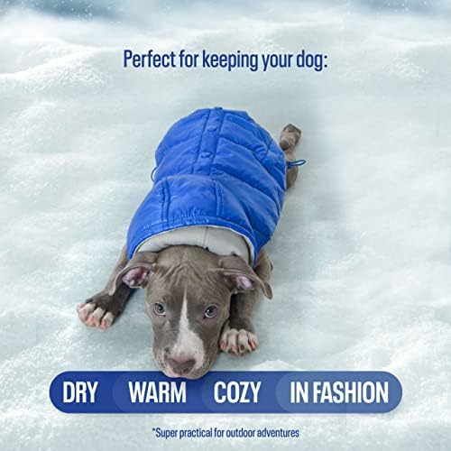 Reebok Köpek Balon Ceket - Kapüşonlu Su Geçirmez Köpek Yeleği, Küçük, Orta ve Büyük Köpekler için Köpek Kışlık Giysileri,