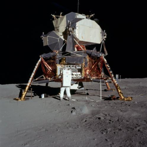 Buzz Aldrin ve Apollo 11 Lunar Lander Fotoğrafı NASA Uzay Fotoğrafları 8x8