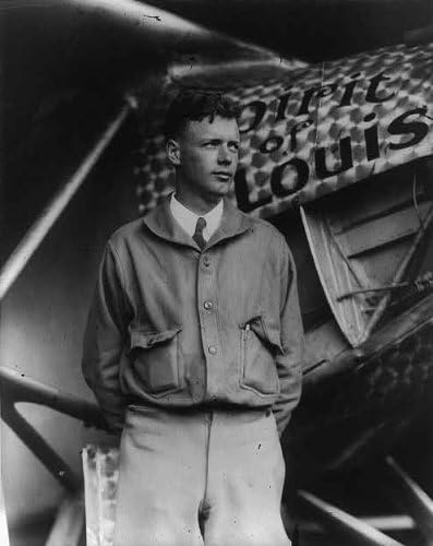 Charles Lindbergh Spirt of St. Louis Fotoğraf Büyük Amerikalılar Fotoğrafları 8x10