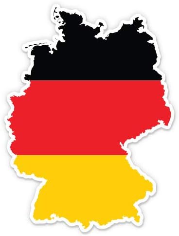 GT Grafik Almanya Haritası Bayrağı Ülke Şekli-vinil yapışkan Su Geçirmez Çıkartma