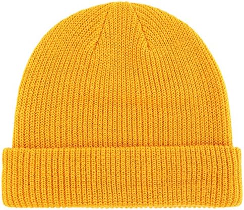 Connectyle Klasik erkek Sıcak Kış Şapka Akrilik Örgü Manşet Bere Kap Günlük Bere Şapka