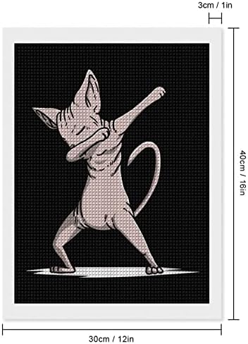 Komik Dabbing Sphynx Kedi Dekoratif Elmas Boyama Kitleri Komik 5D DIY Tam Matkap Elmas Nokta Resimleri Ev Dekorasyonu