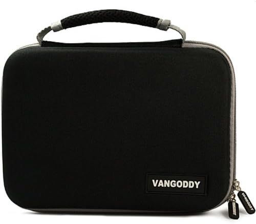 VanGoddy Harlin Gri Siyah Sert Kabuk Taşıma Çantası için Barnes ve Asil Nook GlowLight Artı, Samsung Galaxy Tab S2