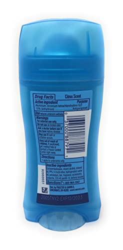 Gizli Görünmez Katı Terlemeyi Önleyici ve Deodorant, Hawaii Citrus Breeze 2.60 oz (3'lü Paket)