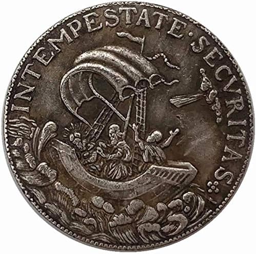 Amerikan Şövalye Slaying Ejderha Kabartma Antika Eski Bakır ve Gümüş hatıra parası Koleksiyonu Bakır Sikke Zanaat