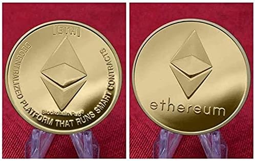 Altın Kaplama / Gümüş Kaplama Ethereum Dalgalanma Bitcoin TRX Ida Cardano Qtum Iota Bnb Binance Dijital Para hatıra