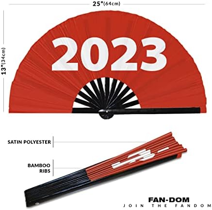 2023 Yeni Yıl el fanı katlanabilir bambu devre el fanı komik gag argo kelimeler ifadeler bildirimi hediyeler Festivali