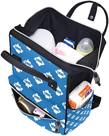 GUEROTKR seyahat sırt çantası, bebek bezi çantaları, Sırt Çantası Bebek Bezi Çantası, Soyut Renk Şerit sevgililer
