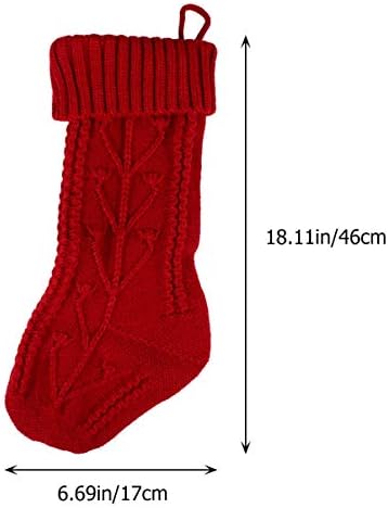 TOYANDONA Noel Örme Çorap Hediye çantası Rustik Kişiselleştirilmiş Şeker Çanta Goodie Tedavi Kılıfı Noel Ağacı Asılı
