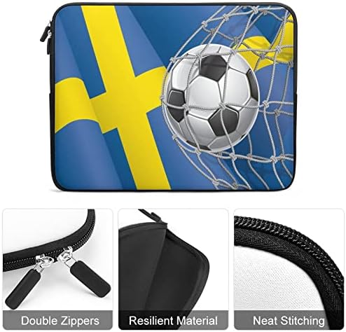 Futbol Gol ve İsveç Bayrağı laptop kılıfı Kılıf Koruyucu dizüstü bilgisayar için kılıf çanta Evrak Çantası Taşıma