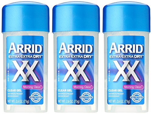 Arrid Ekstra Kuru Terlemeyi Önleyici ve Deodorant Şeffaf Jel Sabah Temizliği 2.6 Oz. (3'lü paket)