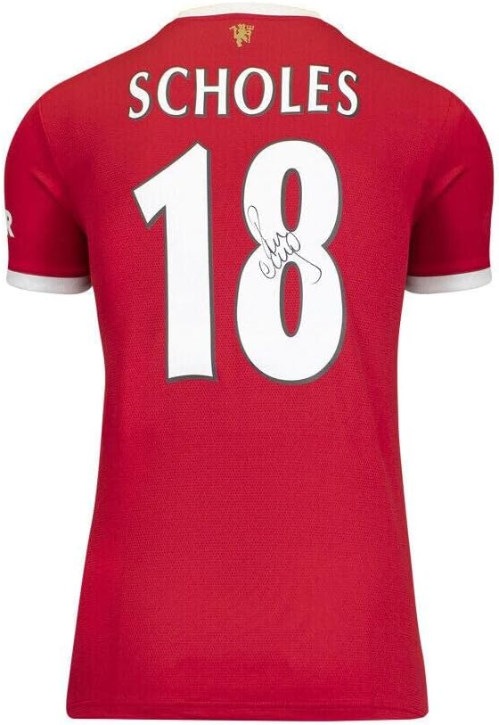 Paul Scholes Manchester United Forması İmzaladı-2021-22, Ev Sahibi, Retro, 18 Numara-İmzalı Futbol Formaları
