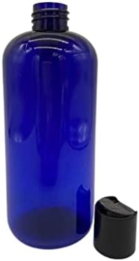 Doğal Çiftlikler 8 oz Mavi Boston Plastik Şişeler -12 Paket Boş Şişe Doldurulabilir-BPA İçermez-Uçucu Yağlar-Aromaterapi