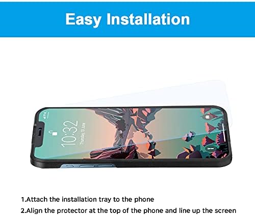GLASS - M [2 Paket] Anti-mavi ışık ekran koruyucu için iPhone 12 / iPhone 12 Pro, göz koruması temperli cam filmi,