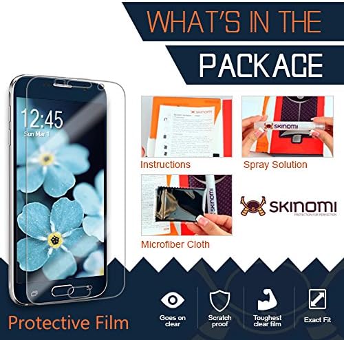 Skinomi Tam Vücut Cilt Koruyucu ile Uyumlu Samsung Galaxy S22 (Ekran Koruyucu + arka kapak) TechSkin Tam Kapsama Temizle