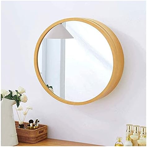 Makyaj masası Aynası Yuvarlak 3 Seviyeli Banyo Aynası Dolabı, Banyo Duvar Depolama Dolabı Aynası Yavaş Kapanan Ahşap