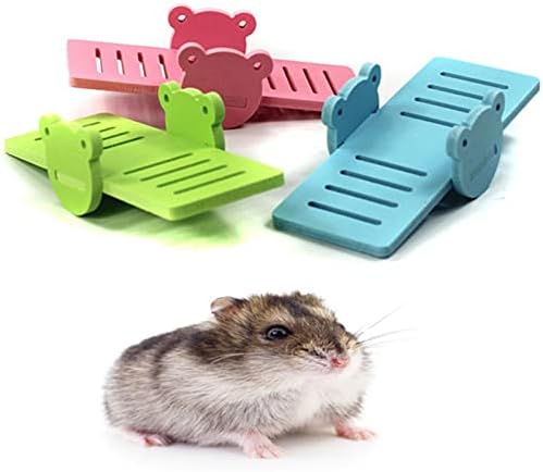 Küçük Evcil Tahterevalli PVC Hayvan Şeklinde Tahterevalli Oyuncak Cüce Hamster Sincap Fare Oyuncak (Renk : Mavi, Boyut: