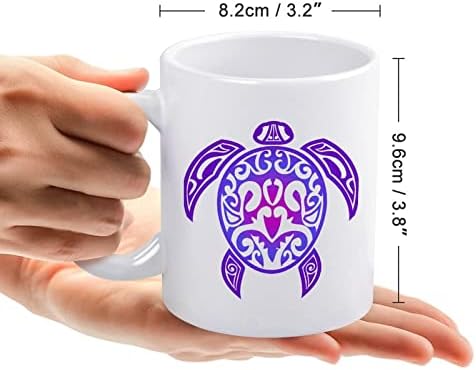 Tribal Deniz Kaplumbağası Baskı Kupa kahve bardağı Seramik çay bardağı Komik Hediye Logo Tasarımı ile Ofis Ev için