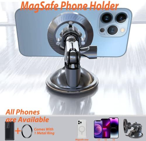 WegJıuHW Magsafe telefon tutucu yuvası 360 Derece Ayarlanabilir Kafa, Vantuz Telefon Montaj Standı Cam Ayna, Banyo