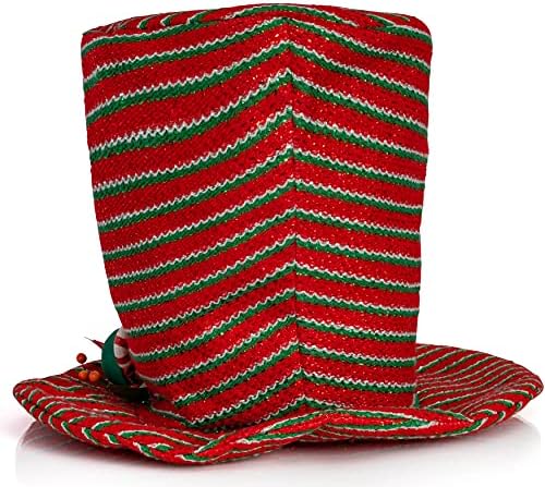 Süslü Kardan Adam Şapka ağacı Topper-Kardan Adam Kış tatili silindir şapka Noel Ağacı Kırmızı süslemeli Üst Dekorasyon