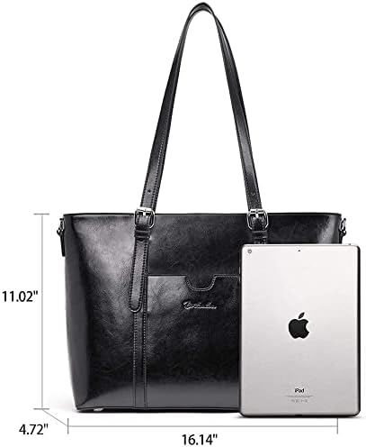 BOSTANTEN Bayan Deri laptop çantası Ofis omuz çantası Vintage Evrak Çantası ve Deri Cüzdan Kadınlar için RFID Engelleme