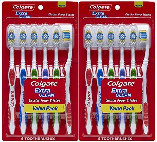 Colgate Extra Clean Tam Kafa, Orta Boy Diş Fırçası, 12 Sayım Stili Değişebilir
