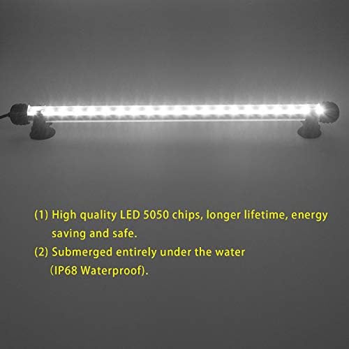 S SMİFUL akvaryum LED ışıkları, balık tankı ışıkları sualtı kristal cam parlak LED ışıkları IP68 su geçirmez dalgıç