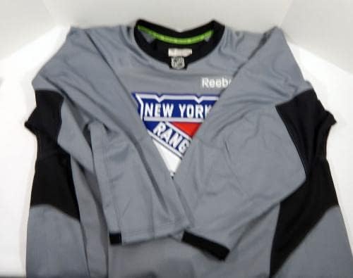 New York Rangers Oyunu Kullanılmış Gri Antrenman Forması Reebok NHL 58 DP31297 - Oyun Kullanılmış NHL Formaları