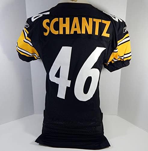 2006 Pittsburgh Steelers Andy Schantz 46 Oyun Verilmiş Siyah Forma 46 DP21203 - İmzasız NFL Oyunu Kullanılmış Formalar