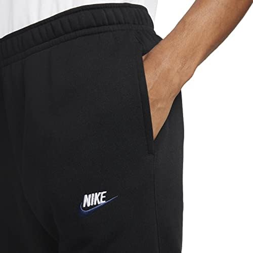 Nike Erkek Spor Giyim Kulübü Polar Joggers Eşofman Altı (as1, Alfa, m, Normal, Normal, Siyah / Beyaz / Mavi, Orta)