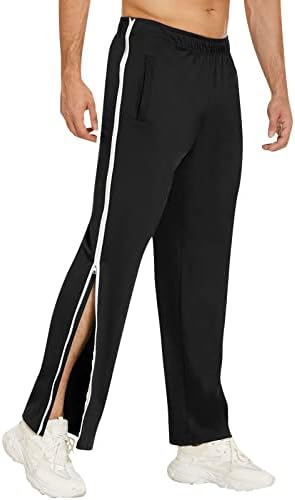 Erkek Sweatpants 2023 Artı Boyutu Komik Yan Fermuar Pantolon Klasik Gevşek günlük pantolon Açık Temel Pantolon