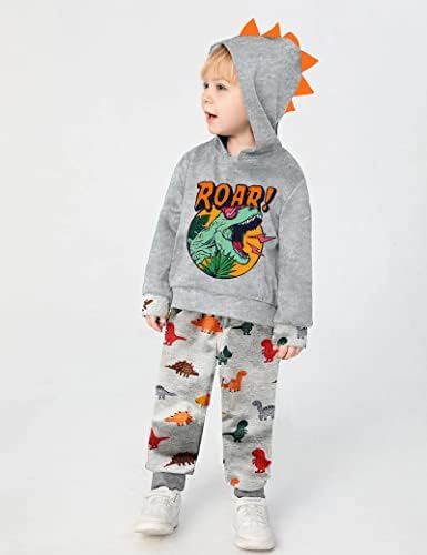 BAVADER Yürümeye Başlayan Çocuk Giysileri 12 M-6 T Yürümeye Başlayan çocuk giysileri Erkek Dinozor Hoodie Pantolon