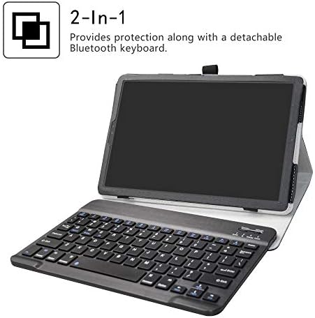 LiuShan MediaPad M5 Lite Klavye Kılıf, ayrılabilir Klavye Ayakta PU Deri Kapak için 10.0 Huawei MediaPad M5 Lite 10-İnç