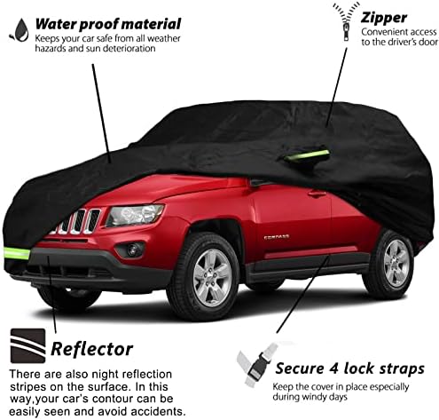 YIXIN su Geçirmez araba kılıfı 2007-2023 Jeep Pusula için araba kılıfı 210T Kapakları Özel Fit %100 Su Geçirmez Rüzgar