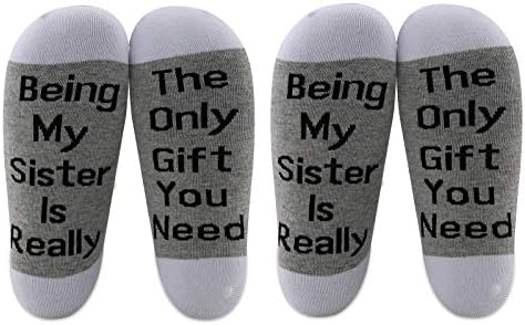 LEVLO Komik Kardeş Çorap Kız Kardeşim Olmak Gerçekten İhtiyacınız Olan Tek Hediye Çorap Sarcastic Hediyeler Kadınlar