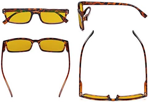 Eyekepper Klasik Dikdörtgen Çerçeve Yaylı Menteşeler Bilgisayar okuma gözlüğü Okuyucular Turuncu Renkli Lensler Gözlük