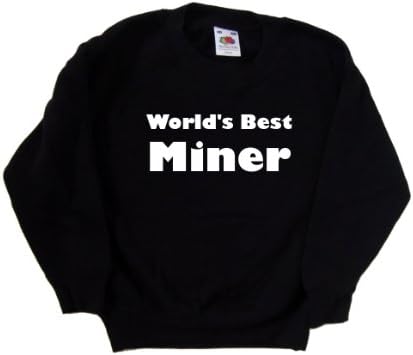 Dünyanın en iyi Madenci Siyah Çocuk Sweatshirt