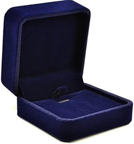 Mallofusa Kraliyet Mavi Kadife Küpe kolye kutusu Kolye Hediye Kutusu / Mücevher Kutusu