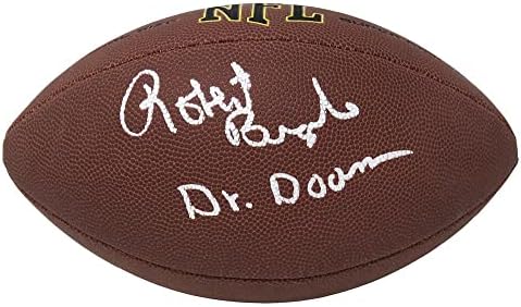 Robert Brazile İmzalı Wilson Süper Kavrama Tam Boy NFL Futbolu w / Dr. Doom İmzalı Futbol Topları