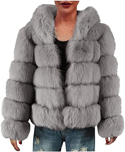 NaRHbrg Y2K Kısa Ceketler Bayan Açık Ön Faux Kürk Hırka Vintage Parka Tüylü Ceket Ceket Dış Giyim Sıcak Kış