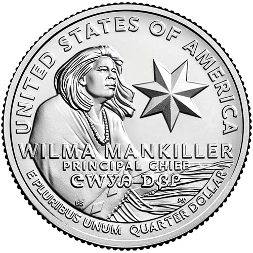 2022 P,D,S BU Amerikan Kadın Çeyrek Wilma Mankiller Çeyrek Seçim Dolaşımsız ABD Nane 3 Sikke Seti