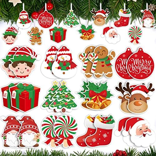 120 Adet Noel Hediyesi Etiketleri Scratch Tatlı Şeker Kokusu Sniff Noel Hediyesi Asılı Etiketler Kış Tatili Hediyesi