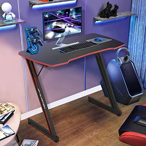 Oyun Masası 39.4 inç Z Şeklinde Bilgisayar masası pc bilgisayar masası Ev Ofis Masası Ergonomik Oyun İş İstasyonu