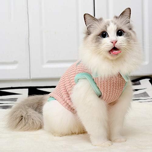 HJKOGH Kediler Giyim Kış Sıcak Yumuşak Kediler Sıcak Kediler Kostümleri Kazak Yavru Giysi (Boyut: Xs Kodu)