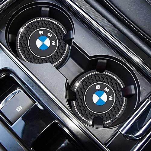 AOKADUTE Araba Bardak Tutucu Coaster ile Uyumlu BMW M 1 3 5 6 Serisi X1 X3 X7 X5 X6 Z4 7 Serisi Gömme Silikon Kaymaz