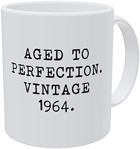 della Pace Mükemmellik İçin Yaşlandı Vintage 1964 11 Ons Komik Beyaz Kahve Kupa