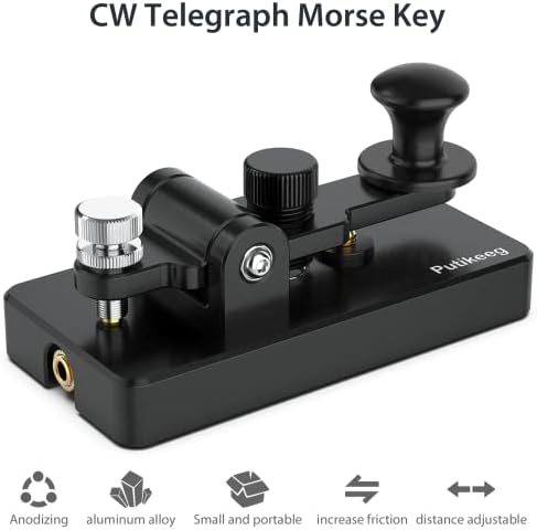 Klasik Mini Mors Kodu Anahtar-PUTİKEEG Telgraf Anahtar Mors Kodu Tek Kürek Anahtar Alüminyum Alaşım Mini Anahtar Mors