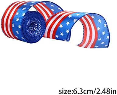 Vatansever Kablolu Şerit Yıldızlar ve Çizgiler Mavi ve Kırmızı Kablolu Şerit ABD Bayrağı Temalı Bağımsızlık Günü için