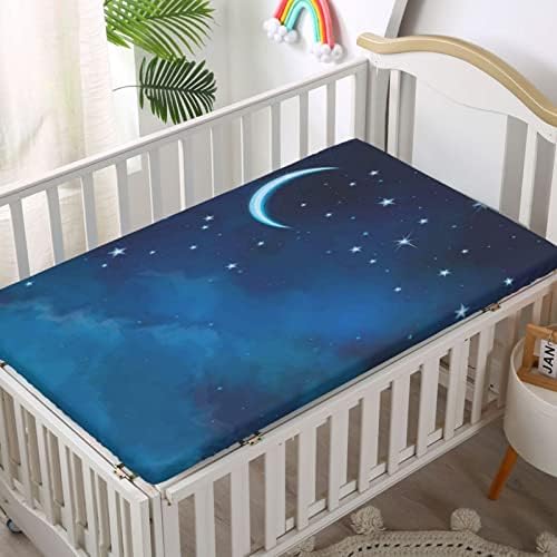 Yıldız Temalı Gömme Beşik Levha, Standart Beşik Yatak Gömme Levha bebek yatağı Yatak Çarşafları-Erkek veya Kız Odası